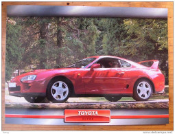 TOYOTA SUPRA - FICHE VOITURE GRAND FORMAT (A4) - 1998 - Auto Automobile Automobiles Car Cars Voitures - Autos