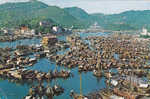 CHINE,CHINA,HONG KONG,avec Timbre,ABERDEEN THE FAMOUS FISHING VILLAGE,port,harbour,rare - China (Hongkong)