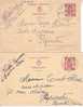 2 Entiers Postaux Oblitération Lorce - Postcards 1934-1951