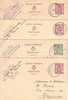 4 Entiers Postaux Oblitération Ensival - Postkarten 1934-1951