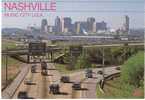 Nashville TN Tennessee , I-24 I-65 Interstate Freeway, Autos, On 1980s Vintage Chrome Postcard - Nashville