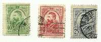 1907 - Romania 208 + 210/11 Effigie C688   ----- - Used Stamps