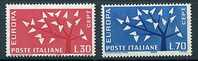 Italie   ** N°  873 / 874 - Europa 1962 . - 1962