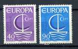 Italie** N° 985/986 - Europa 1966 - 1966