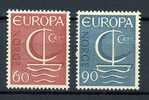 Norvège ** N° 501/502 - Europa 1966 . - 1966