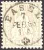 Heimat BS BASEL 1866-02-07 1-Kreis-Vollstempel Sitzende Helvetia Zu#28 - Gebraucht