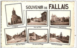 FALLAIS-MULTIVUES-EGLISE- CHATEAU-GARE-RUE  DU PONT-RUE DE L'EGLISE - Braives