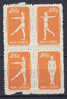 China Chine 1955 Mi. 164-66     400 $ Radio-Gymnastik 4-Block MNG - Nuevos