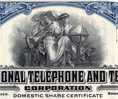 1953 USA International Telephone And Telegraph Corporation 100Shares Chigago Trust&Saving Bank Original-Aktie Seneff&CO. - Elektriciteit En Gas