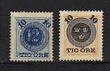SUEDE N° 39 & 40 *. - Unused Stamps