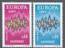 1972 Andorra Francese, Europa CEPT , Serie Completa Nuova (**) - 1972