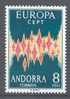 1972 Andorra Spagnola, Europa CEPT , Serie Completa Nuova (**) - 1972