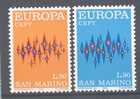 1972 San Marino,  Europa CEPT , Serie Completa Nuova (**) - 1972