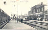 Cpa Gembloux L'intérieur De La Gare (belle Carte Animée +train) - Gembloux