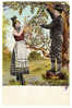 Couple Picking Fruit Off Tree 885 III In Lower Right Corner - Alberi