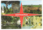 MONTAGNAC, Hérault :La Vierge Et La Chapelle;Vue Générale,la Promenade,le Lavoir; AUTO TRACTION CITROEN; 1982; TB - Montagnac