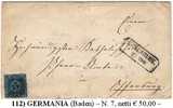 Germania-SP0112 - Baden 1853-58 (o) Used - Senza Difetti Occulti. - Storia Postale