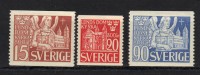 SUEDE N° 319 à 321 * - Unused Stamps