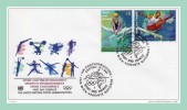 ONU 1996 (Vienne) : N° YT 234-235 FDC En Relief " Sport Et Environnement " + Prix Dégressif. - Protección Del Medio Ambiente Y Del Clima