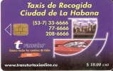 126  TARJETA DE CUBA DE TAXIS DE RECOGIDA - Cuba