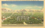 USA – United States – City And County Building And Wasatch Mountains, Salt Lake City, Utah 1947 Used Postcard [P4266] - Salt Lake City