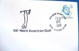 ETATS UNIS Golf.  Oblitération Speciale Temporaire 25 Fevrier 1989 San Diego Stamp Fair. Uusps Station 92108 - Golf