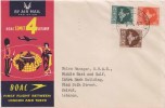 Map, Flight Cover, Sent To Lebanon, 1959 India - Storia Postale