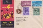 Map, Children´s Day, Indian Air Force, Flight Cover, Sent To Japan, 1959 India - Brieven En Documenten