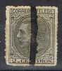 Sello 2 Ctos. Alfonso XII 1879. Anulado Atinta, Trazo Vertical, Edifil Num 200 º - Used Stamps