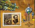 Raketen 1978 Schriftsteller J.Verne Ungarn Block 133 B ** 35€ Reise Zum Mond Schriftsteller France Writer Bloc Bf Magyar - Unused Stamps