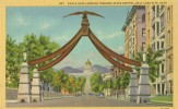 USA – United States – Eagle Gate Looking Towards State Capitol, Salt Lake City, Utah 1947 Unused Linen Postcard [P4313] - Salt Lake City