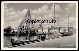 ALTE POSTKARTE WOLGAST AM HAFEN Fischerboot Fishing Boat Barque De Peche Harbour Port Usedom Ansichtskarte Postcard Cpa - Wolgast