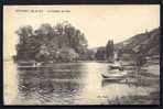 CPA  ANCIENNE- FRANCE- VETHEUIL (95)- LA POINTE DE L'ILE AVEC ANIMATION- BARQUES- PECHEURS- - Vetheuil