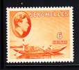 Seychelles MH Scott #128/SG #137 6c Fishing Pirogue - George VI - Seychellen (...-1976)