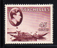 Seychelles MH Scott #140 45c Fishing Pirogue - George VI - Seychelles (...-1976)