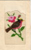 FANTAISIE BRODEE Oiseau Sur Une Rose - Ricamate