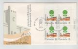 Canada FDC 12-7-1974 IN BLOCK OF 4 AGRICULTURAL EDUCATION  With Cachet - 1971-1980