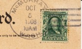 DPO McMurray WA Washington, Skagit County Closed Post Office Rf-2, 4-bar Postmark Cancel On Postcard - Postal History