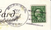 DPO Morrison WA Washington, Grant County Closed Post Office Rf-4, 4-bar Postmark Cancel On Postcard - Marcofilia