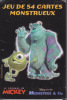 Jeu De Cartes De 54 Cartes Monstres & Cie Walt Disney Pixar Jeu De Cartes Monstrueux Du Journal De Mickey - Publicidad