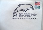 ETATS UNIS Dauphins, Dauphin, Mammifères Marins. OBLITERATION Temporaire, 13 Octobre 1990  (Mystic. CT) - Dolphins