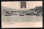 MARTINIQUE ST. PIERRE CARTE POSTALE AVEC TIMBRE ET CACHET CAYENNE  A FORT DE FRANCE 8.2. 1908 - Briefe U. Dokumente