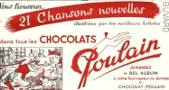 Buvard - Chocolat POULAIN - Chansons De France - Bon Voyage Monsieur Dimollet - Chocolat