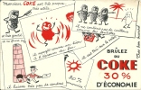 Buvard "COKE" Brûlez Du Coke 30% D´économie - C