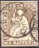 Heimat AG BADEN 1859-03-11 Fingerhut-stempel Strubel Zu#22Da - Used Stamps