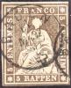 Heimat AG BADEN 1859-03-11 Fingerhut-stempel Strubel Zu#22Da - Gebraucht