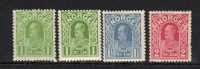 NORVEGE N° 84, 84 A ,85, 86 * - Unused Stamps