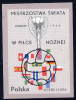 POLAND 1966 World Football Cup Block MNH / **.   Michel Block 38 - Unused Stamps
