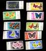 PAPILLONS  BUTTERFLIES FARFALLE   753/762**   Non DenteléS    1/1971 - Nuevas/fijasellos