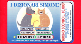 Nuova - MNH - ITALIA - Scheda Telefonica - SIP - PRIVATE - PRP 164 - Edizioni Simone - Dizionario - Cane E Gatto - Privées - Hommages